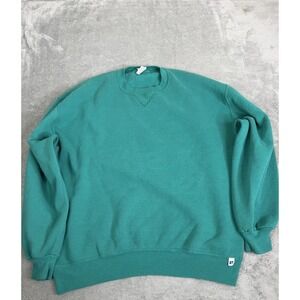 Vintage 90s Russell Athletic Pullover Sweatshirt Men's Size XL Green Made In USA